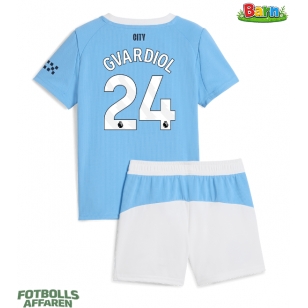 Manchester City Josko Gvardiol #24 Hemmaställ Barn 2025-26 Kortärmad (+ Korta byxor)